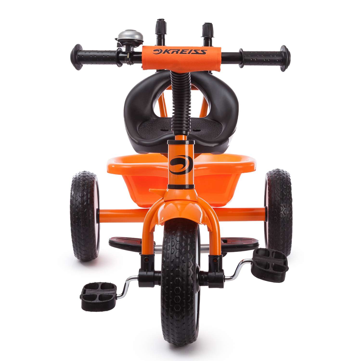 Велосипед трехколесный Kreiss с тентом Оранжевый - фото 11