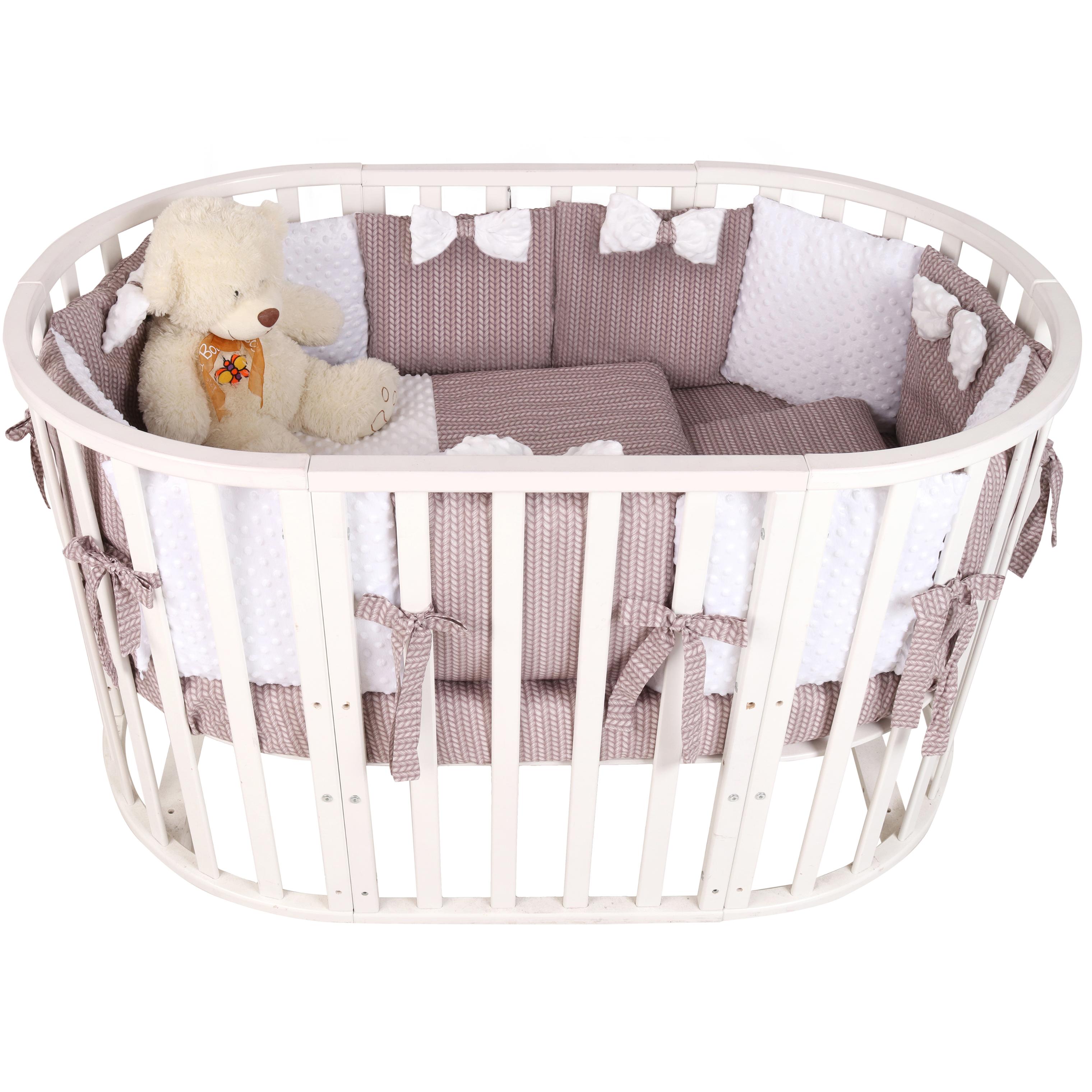 Бортик в кроватку Amarobaby Classic Collection Рельеф 12подушек ABDM-3112-OCK - фото 8