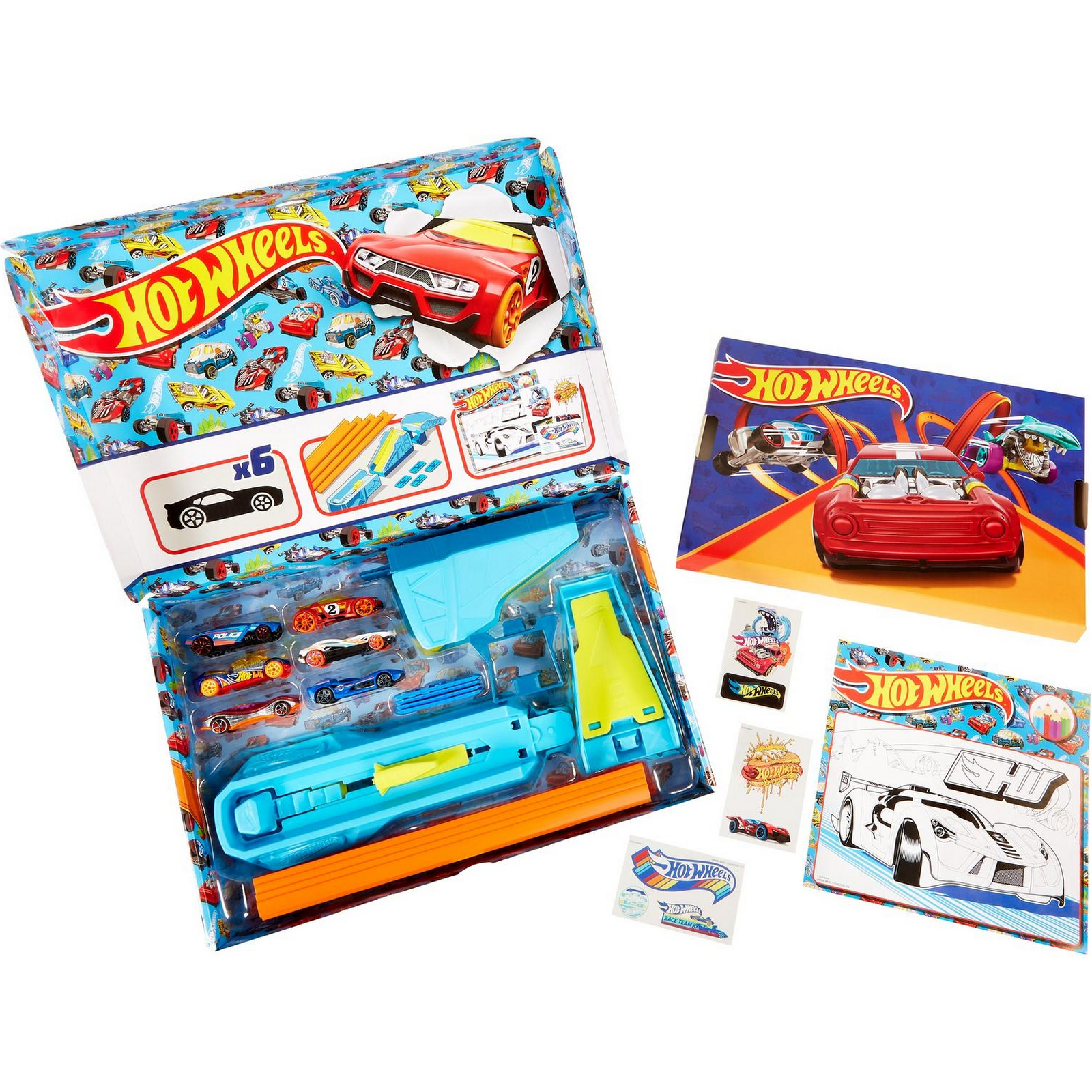 Трек Hot Wheels Праздничная коробка с пусковой установкой GWN96 - фото 6