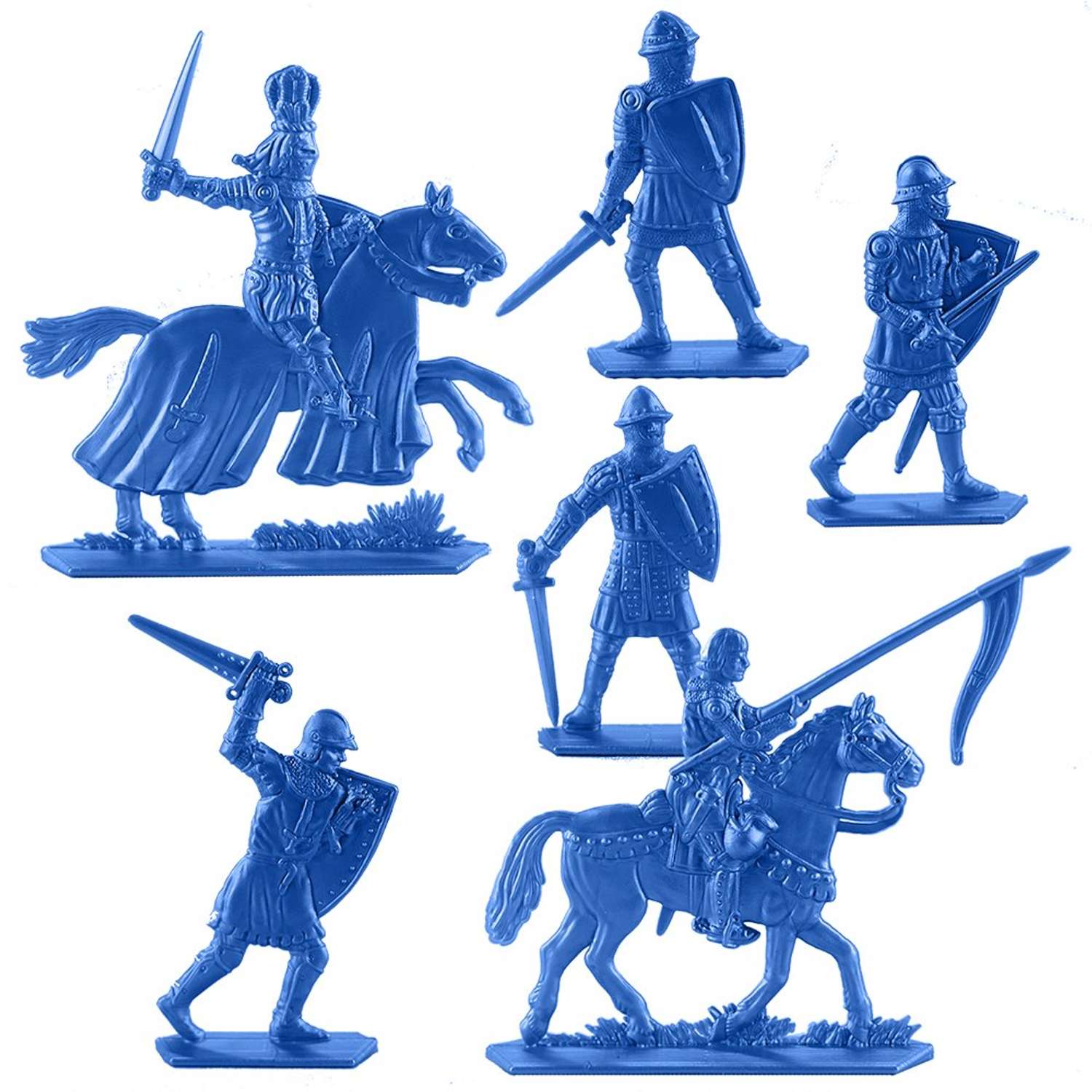 Набор солдатиков Воины и Битвы Барон Хлодомир и его люди синий цвет - фото 1