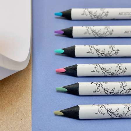 Скетч-карандаши цветные Bruno Visconti SKETCH ART утолщенные Весенний пейзаж 6 цветов