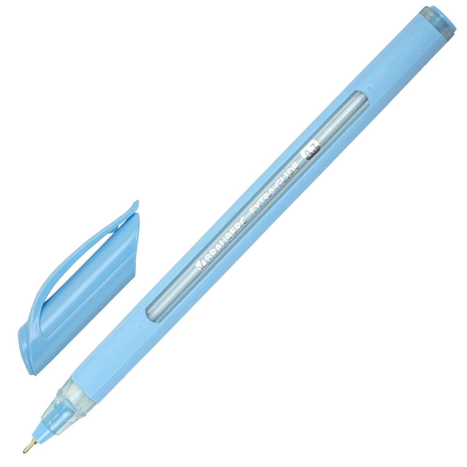 Ручки шариковые Brauberg синие набор 12 штук тонкие для школы - фото 4