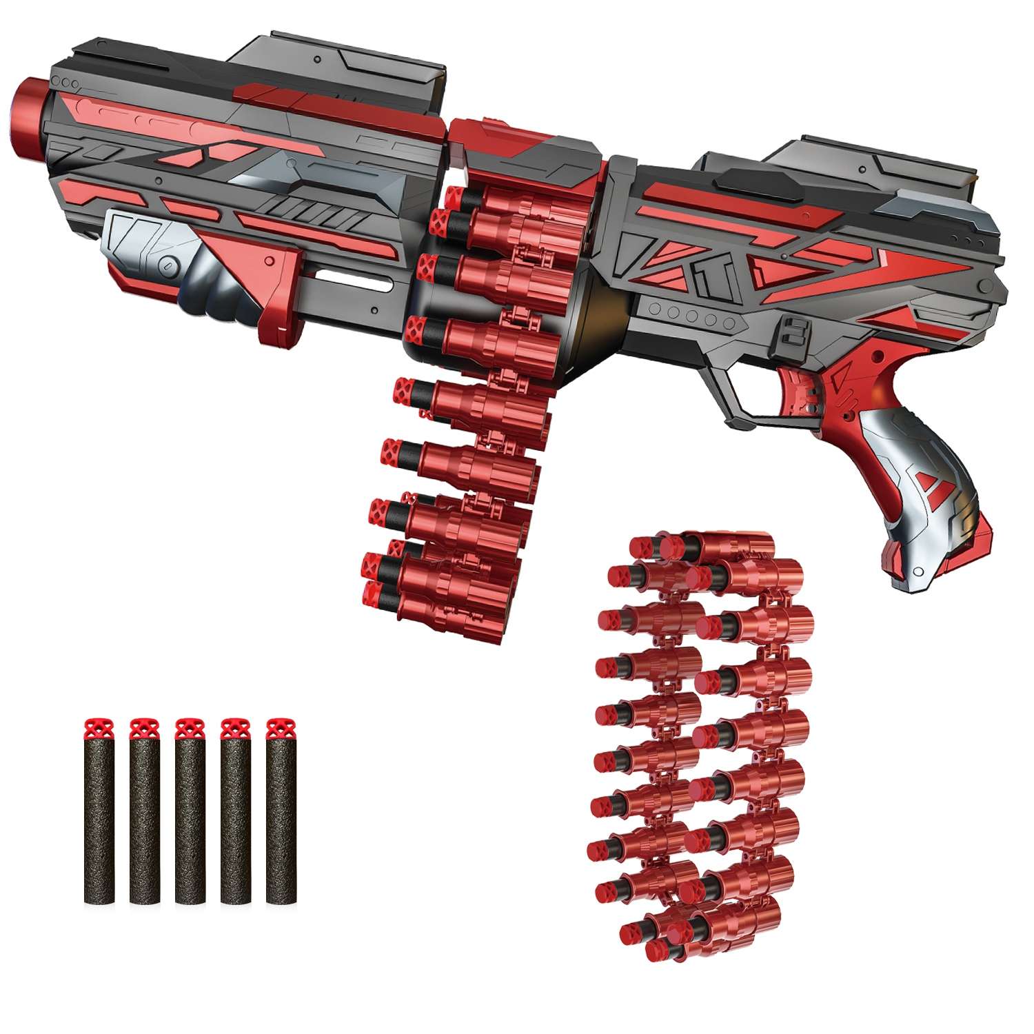 Игровой набор FENG JIA Красное оружие Автомат К-51 - фото 2
