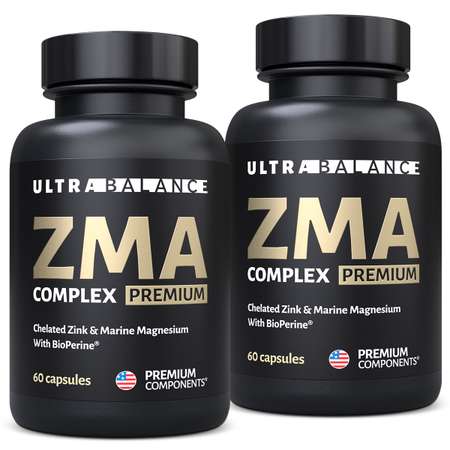 ZMA комплекс витамины UltraBalance спорт питание мультивитамины для мужчин бустер тестостерона 120 капсул