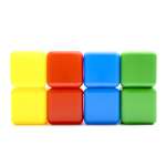 Набор кубиков KNOPA Набор кубиков Кнопа 8 шт кубик 7х7 см