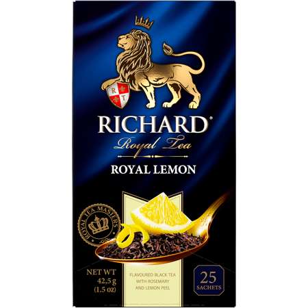 Чай черный Richard Royal Lemon со вкусом лимона 25 пакетиков