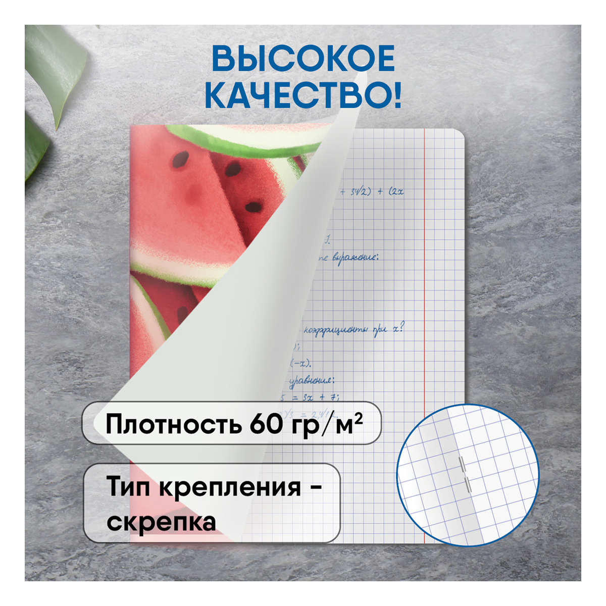 Тетрадь BG Summer dessert 48л. А5 клетка матовая ламинация 4 шт - фото 6