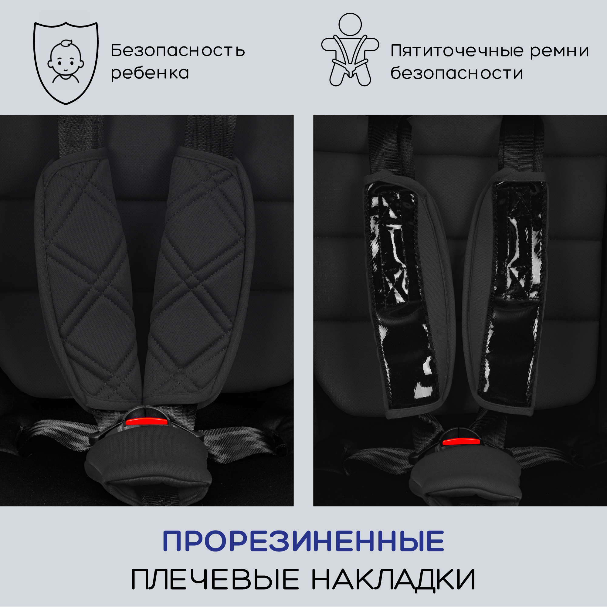 Автокресло детское AmaroBaby ST-3 Isofix класс D группа 0+ 1 2 3 черный - фото 14