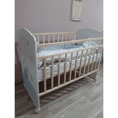 Детская кроватка BABYWAY Прямоугольная, (белый)