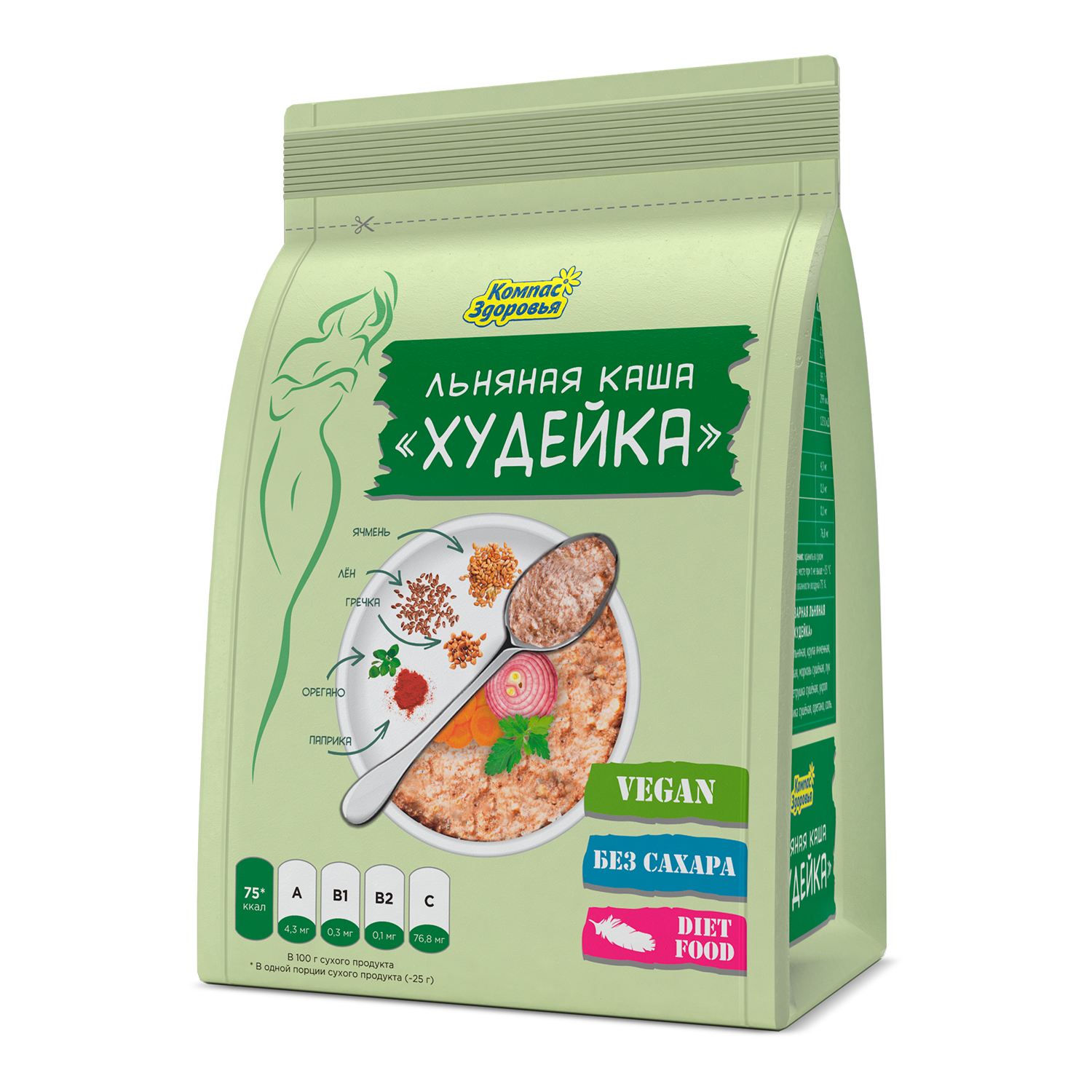 Каша Компас Здоровья льняная Худейка 250г - фото 1