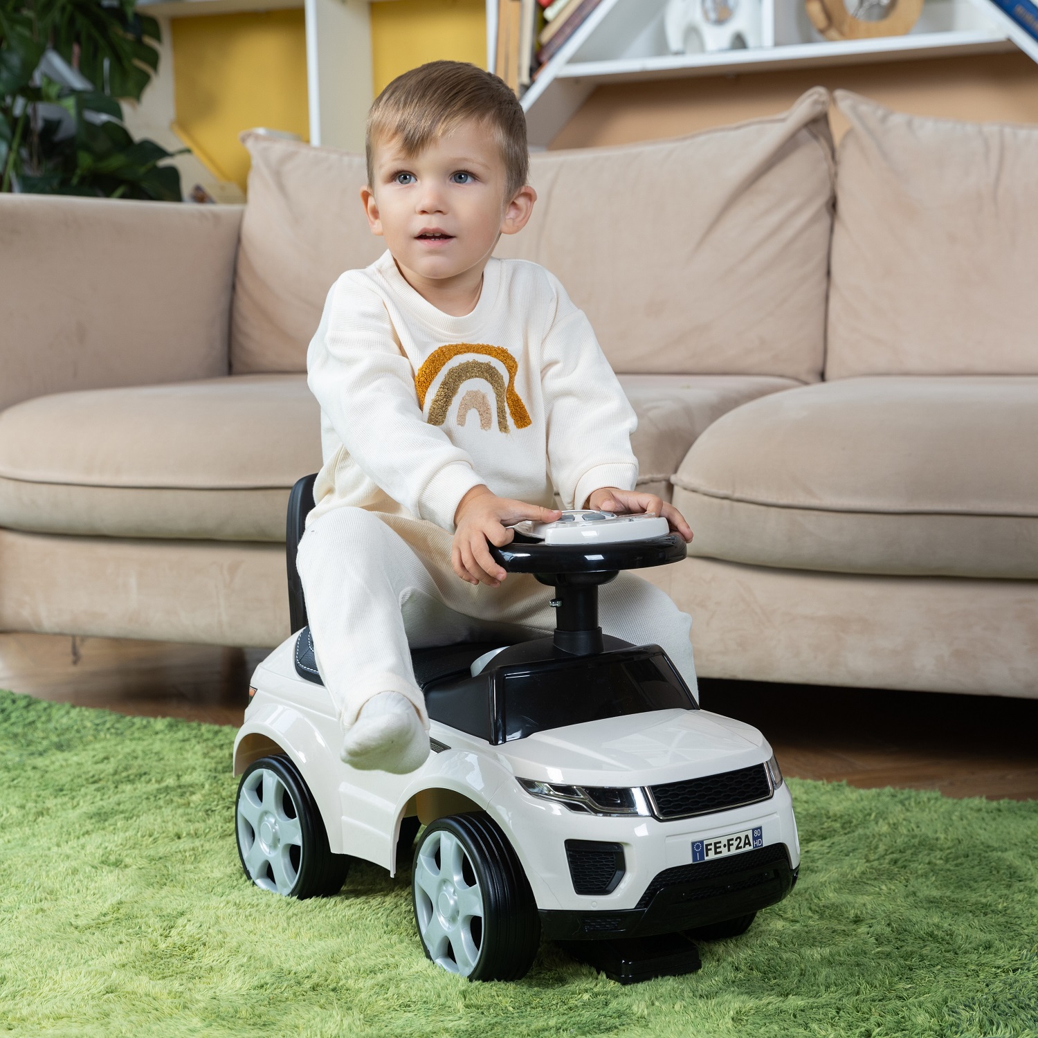 Каталка BabyCare Sport car кожаное сиденье розовый - фото 5