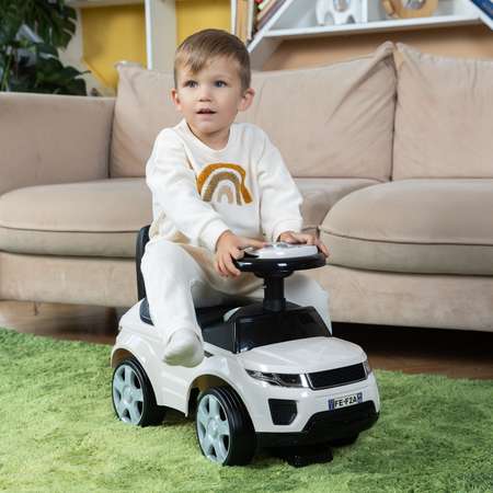 Каталка BabyCare Sport car кожаное сиденье розовый