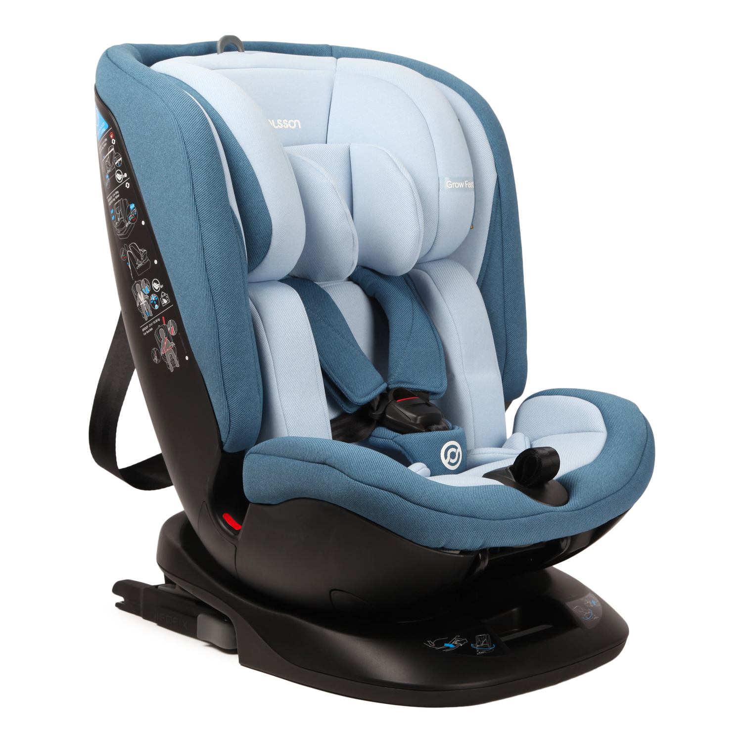 Автокресло Olsson Grow Fast Denim Isofix 0+/1/2/3 (0-36 кг) - фото 6