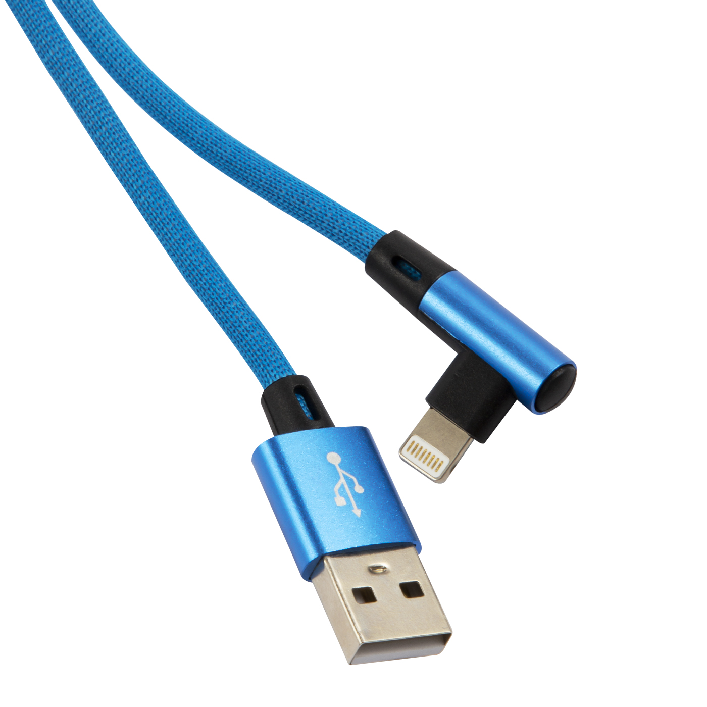Дата-кабель RedLine USB - 8 – pin для Apple L-образный синий - фото 2