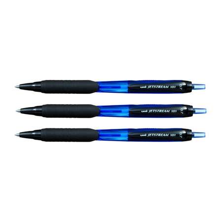 Ручка шариковая UNI Jetstream SXN-101-07 0.7 мм автоматическая синий 3 шт