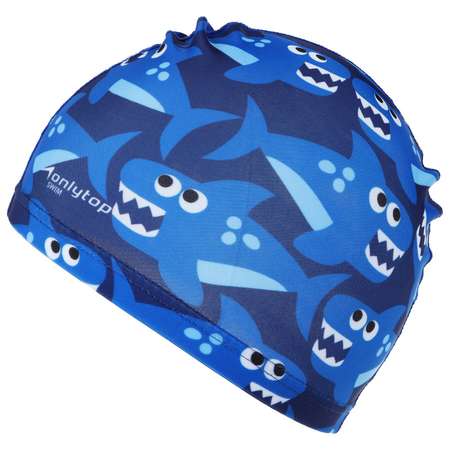 Шапочка для плавания ONLITOP детская Swim «Акулы». тканевая. обхват 46-52 см