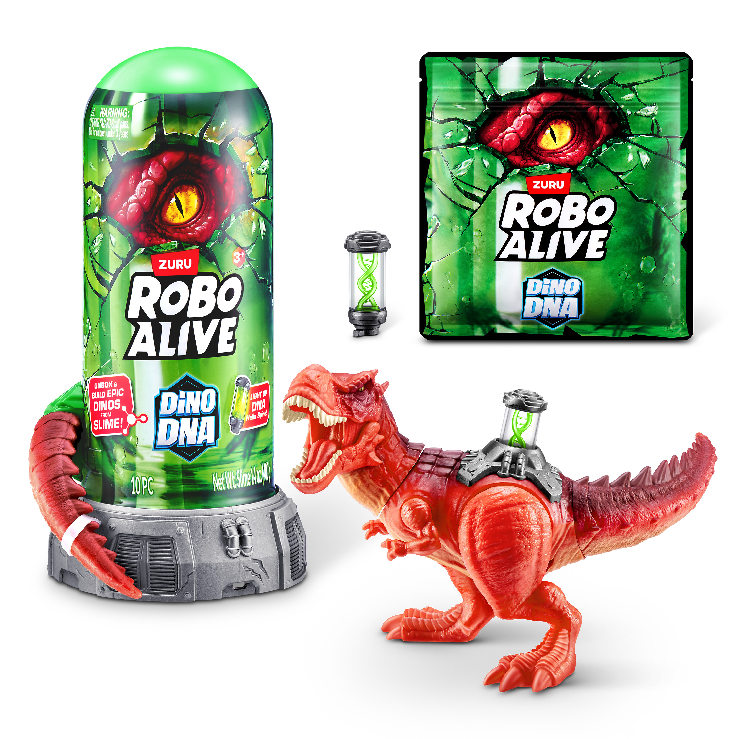 Набор игровой Robo Alive Dino DNA в тубе Красный 71139A 71139A - фото 19