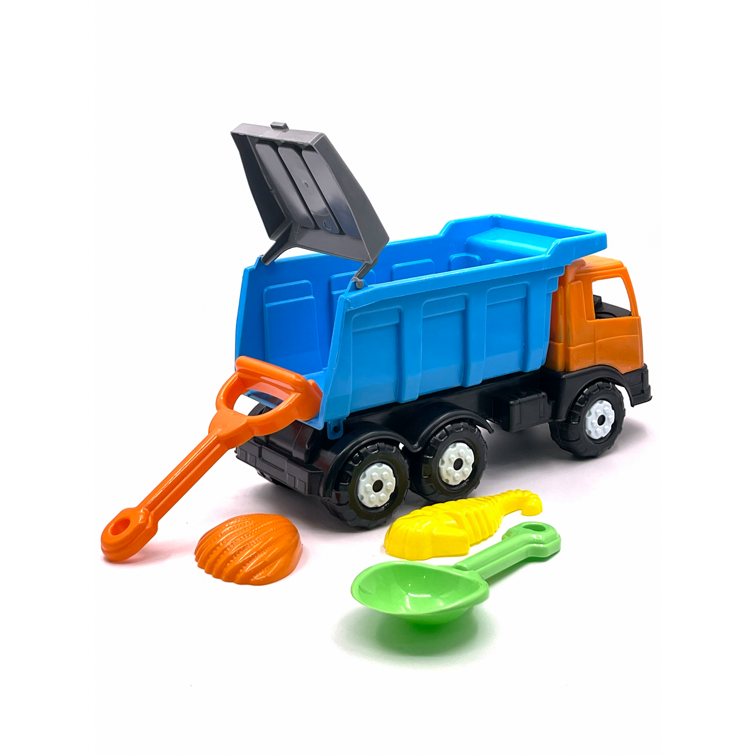 Машинка Нижегородская игрушка Камаз с набором оранжевый ктг104_ор - фото 1