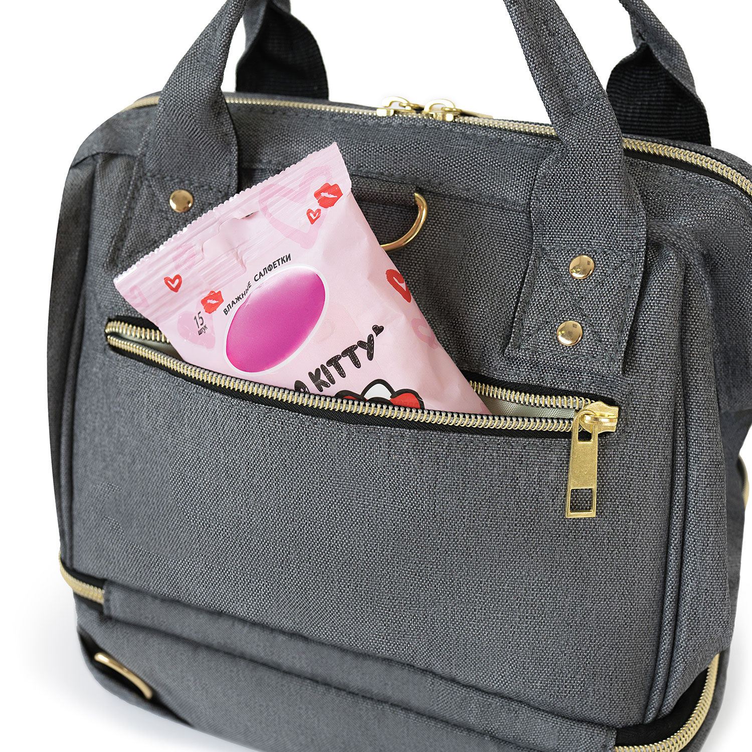 Рюкзак для мамы Nuovita CAPCAP mini Серый - фото 14