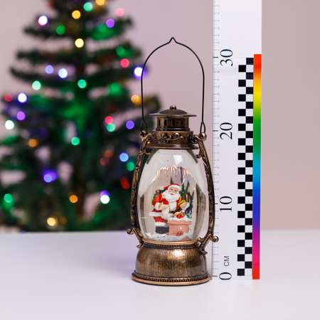 Лампа декоративная BABY STYLE Новогодняя Дед Мороз у печной трубы USB
