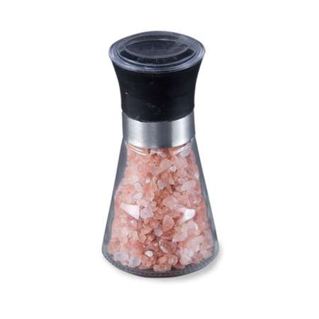 Соль гималайская розовая Wonder Life 2-5мм в стеклянной мельничке с керамическими жерновами 100г цвет черный