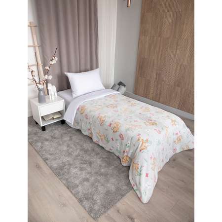 Плед на кровать Baby Nice MICRO FLANNEL Оленята серый 150х200