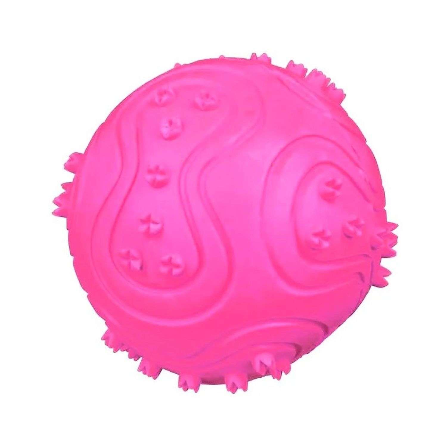 Игрушка для собак Uniglodis Мяч с пищалкой розовый - фото 1