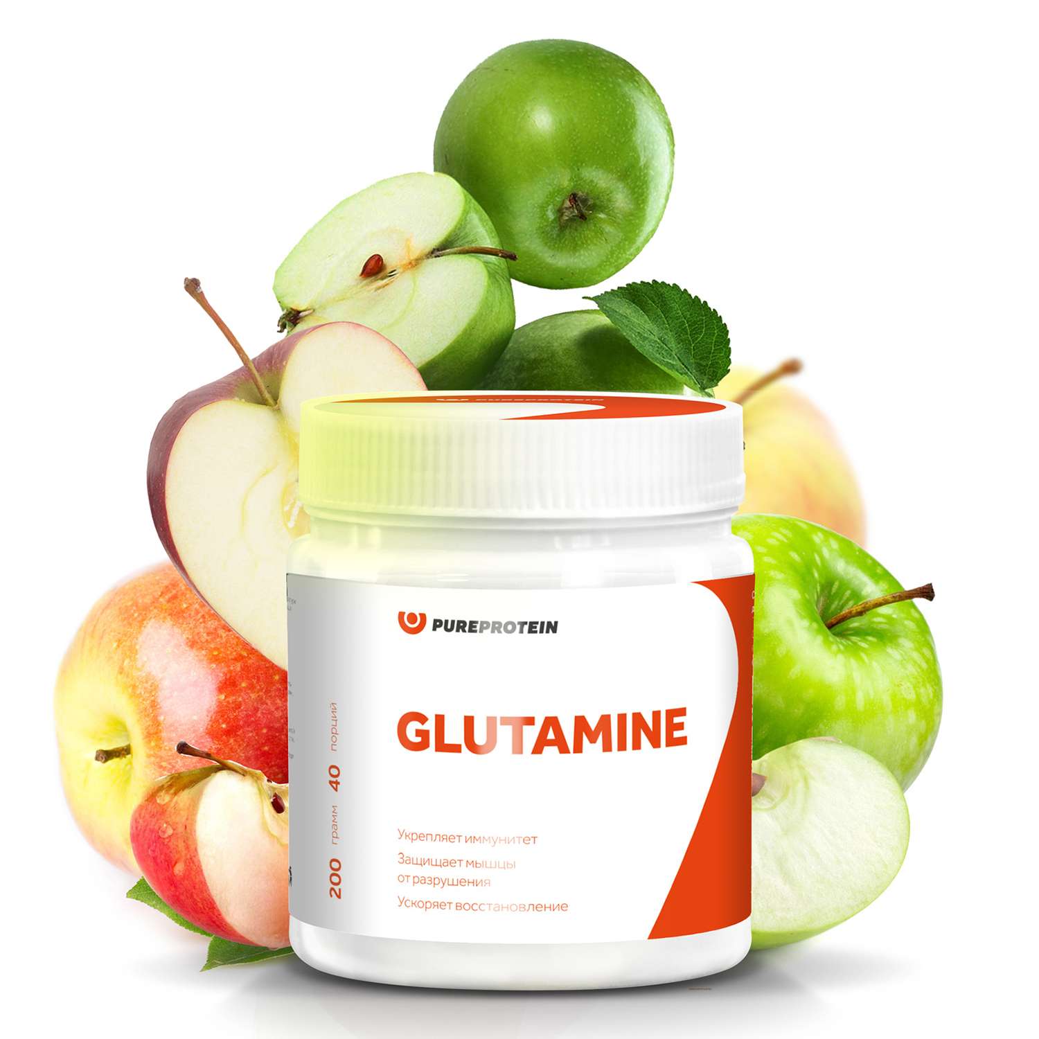 Специализированный пищевой продукт PUREPROTEIN Глютамин зеленое яблоко 200г - фото 2