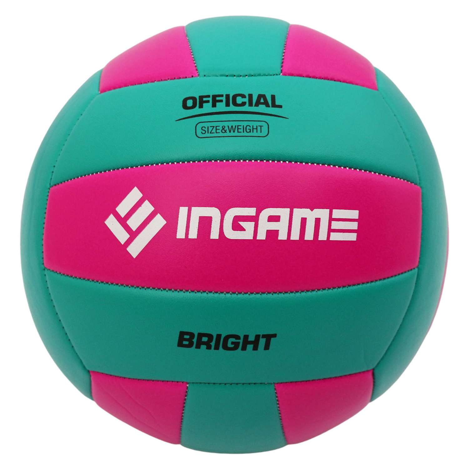 Мяч волейбольный InGame BRIGHT бирюзово-розовый - фото 1