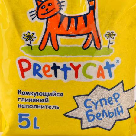 Наполнитель для кошек PrettyCat Cупер белый комкующийся с ароматом лаванды 5л