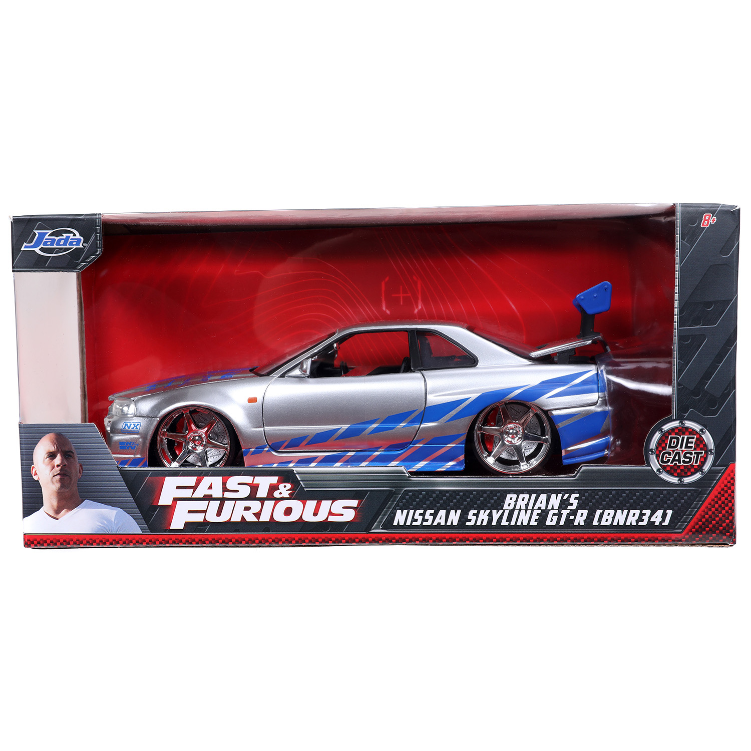 Автомобиль Jada Nissan Skyline GTR R34 1:24 ТоуR124 - фото 2