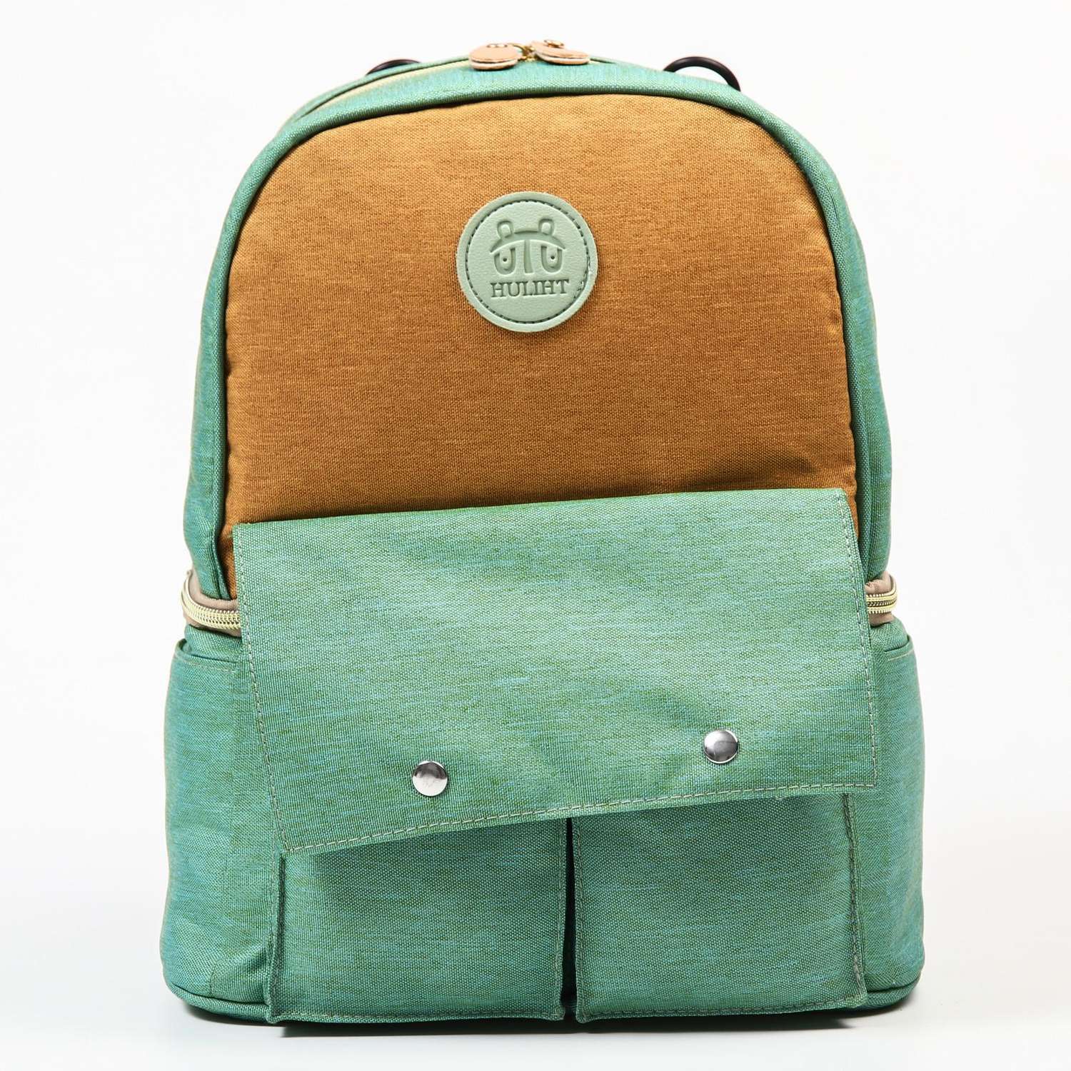 Сумка-рюкзак Sima-Land для хранения вещей малыша цвет зеленый/коричневый - фото 2