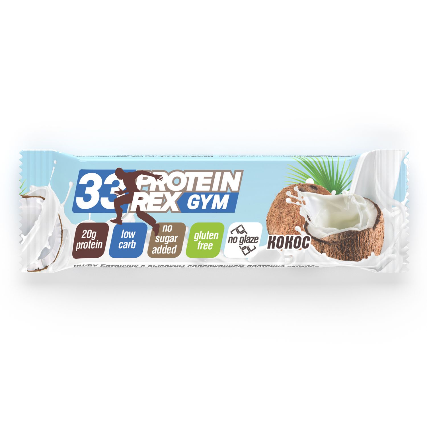 Батончик ProteinRex с высоким содержанием протеина кокос 60г - фото 1