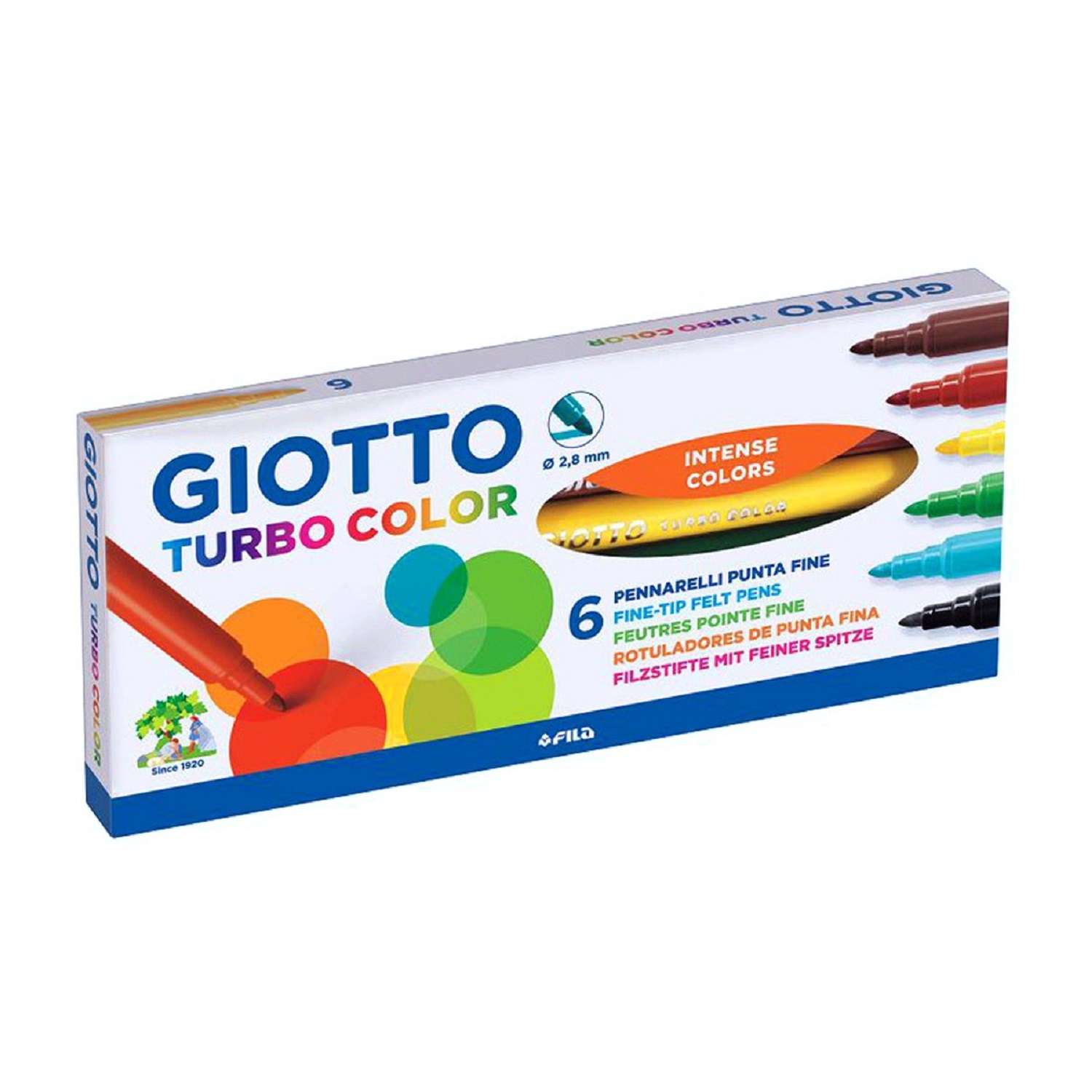 Набор фломастеров Fila Giotto Turbocolor 6цветов 415000 - фото 4