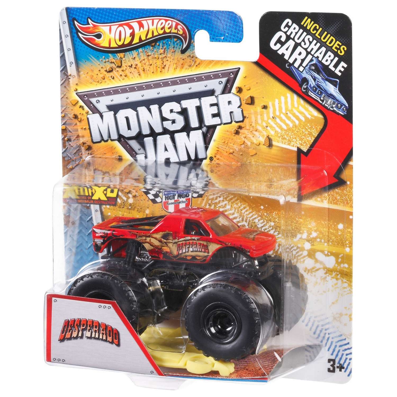 Машина Hot Wheels Monster Jam 1:64 Отчаянный X1060 21572 - фото 3