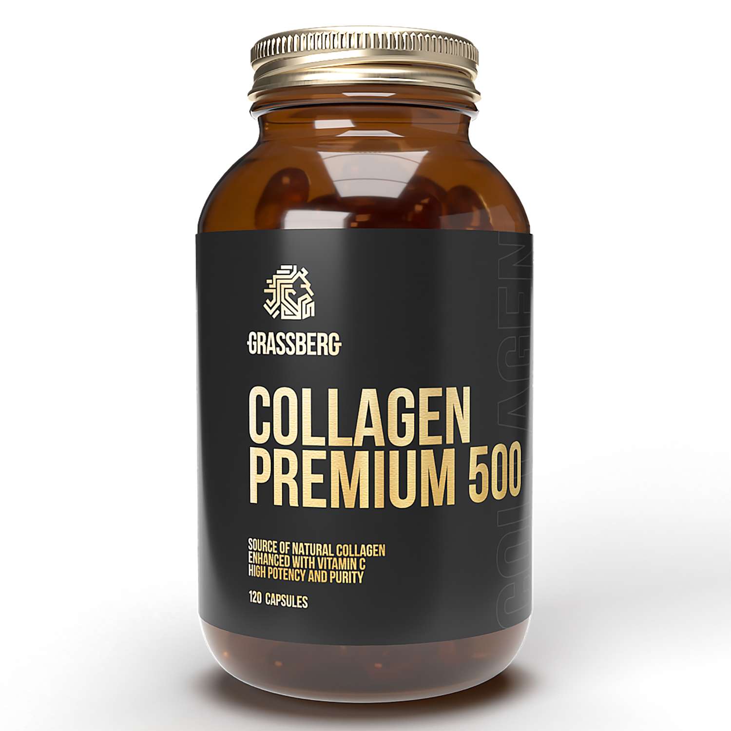 Биологически активная добавка Grassberg Collagen Premium Vit C 500мг 120капсул - фото 1