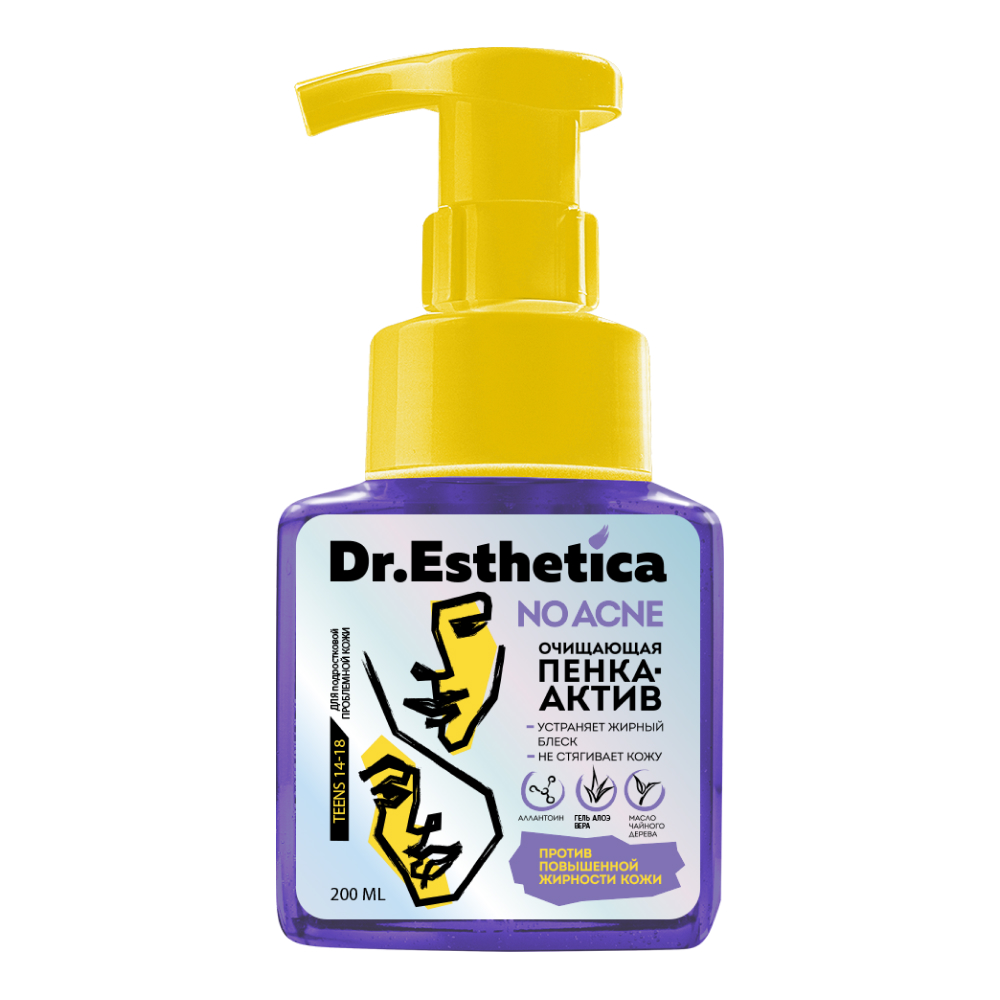 Пенка-актив Dr. Esthetica очищающая от прыщей 200 мл - фото 1