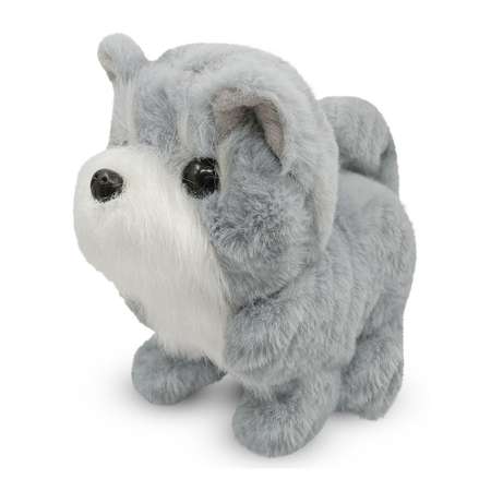 Интерактивная игрушка Mioshi Весёлый щеночек 19x11x16 см звук серо-белый