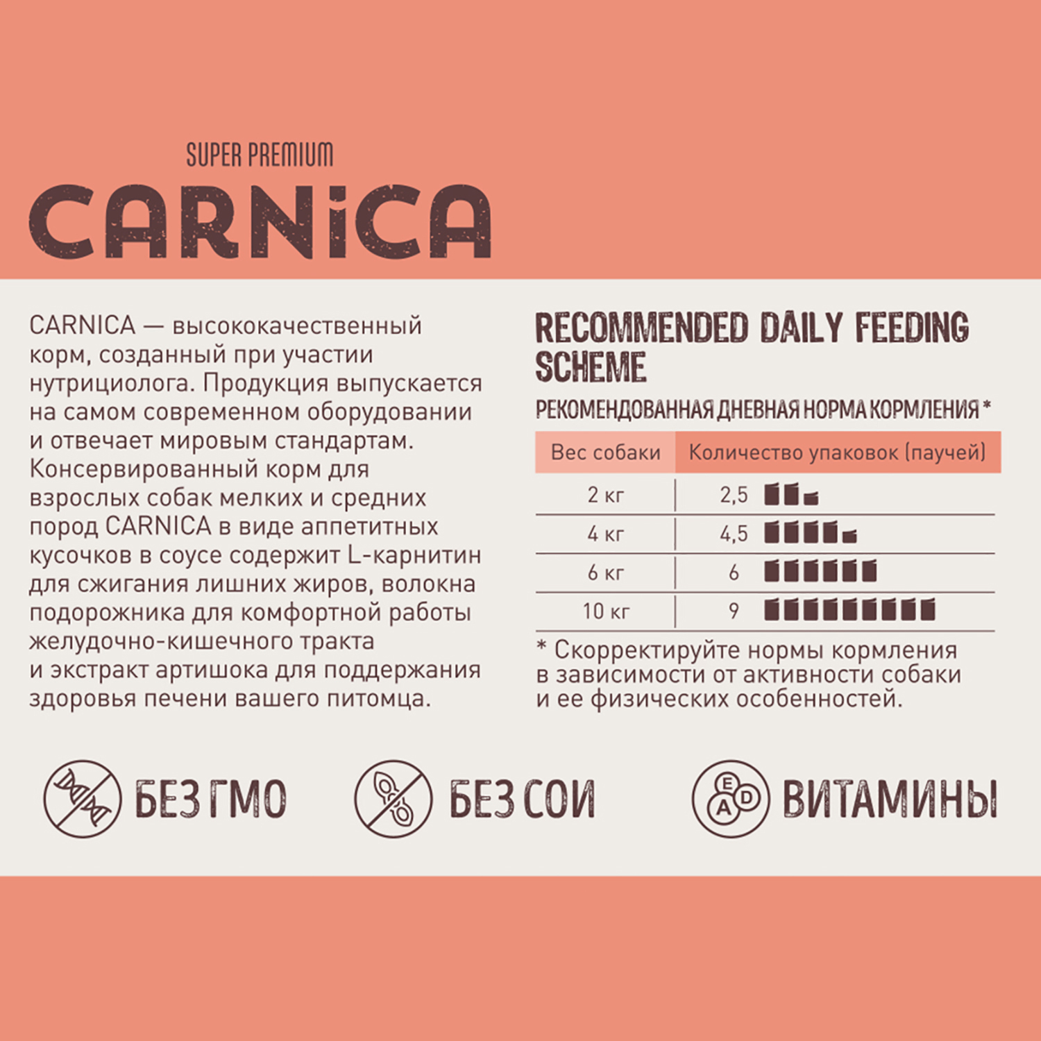 Влажный корм для собак CARNICA 0.085 кг индейка (полнорационный) - фото 4