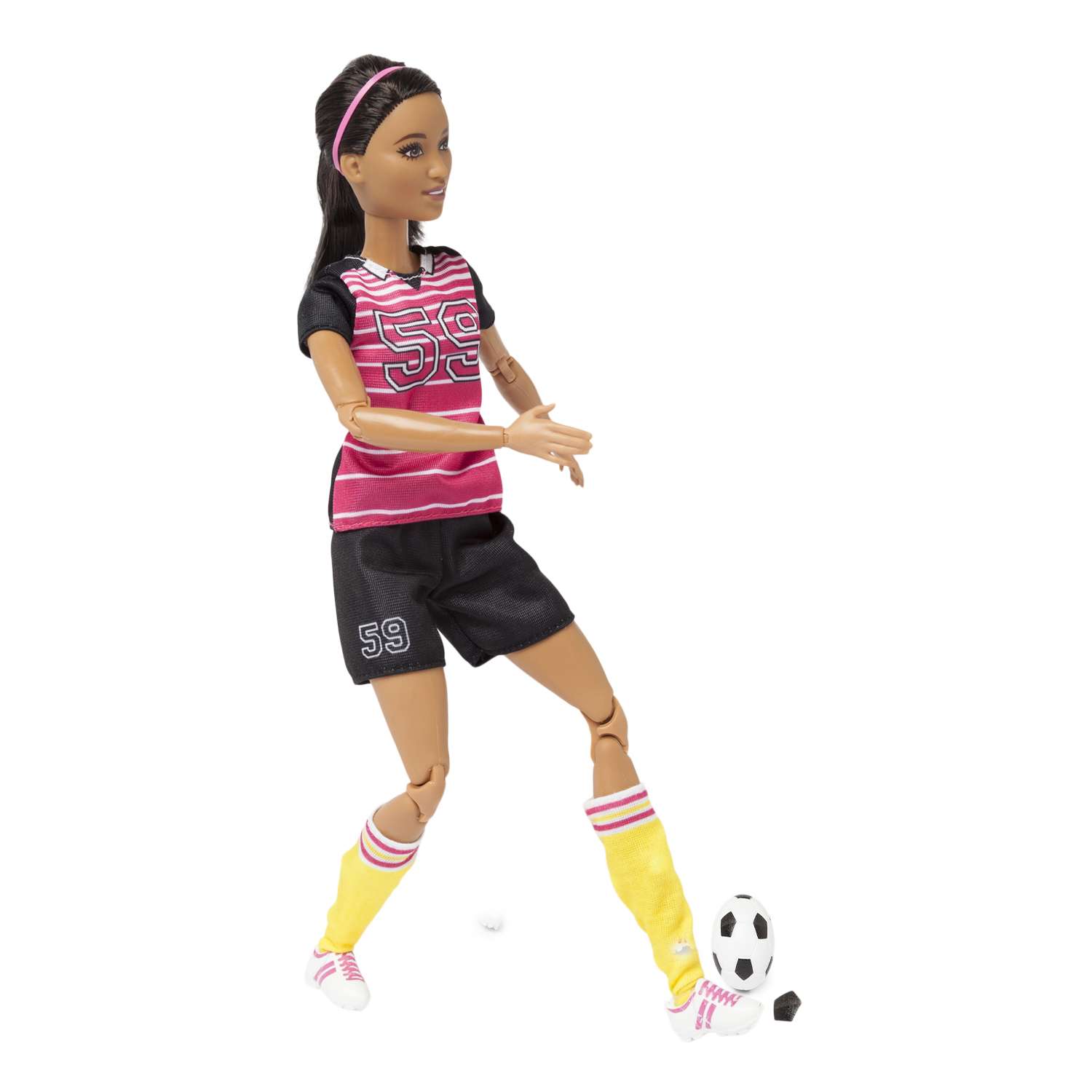 Куклы-спортсменки Barbie Безграничные движения Футболистка (Fcx82) DVF68 - фото 1