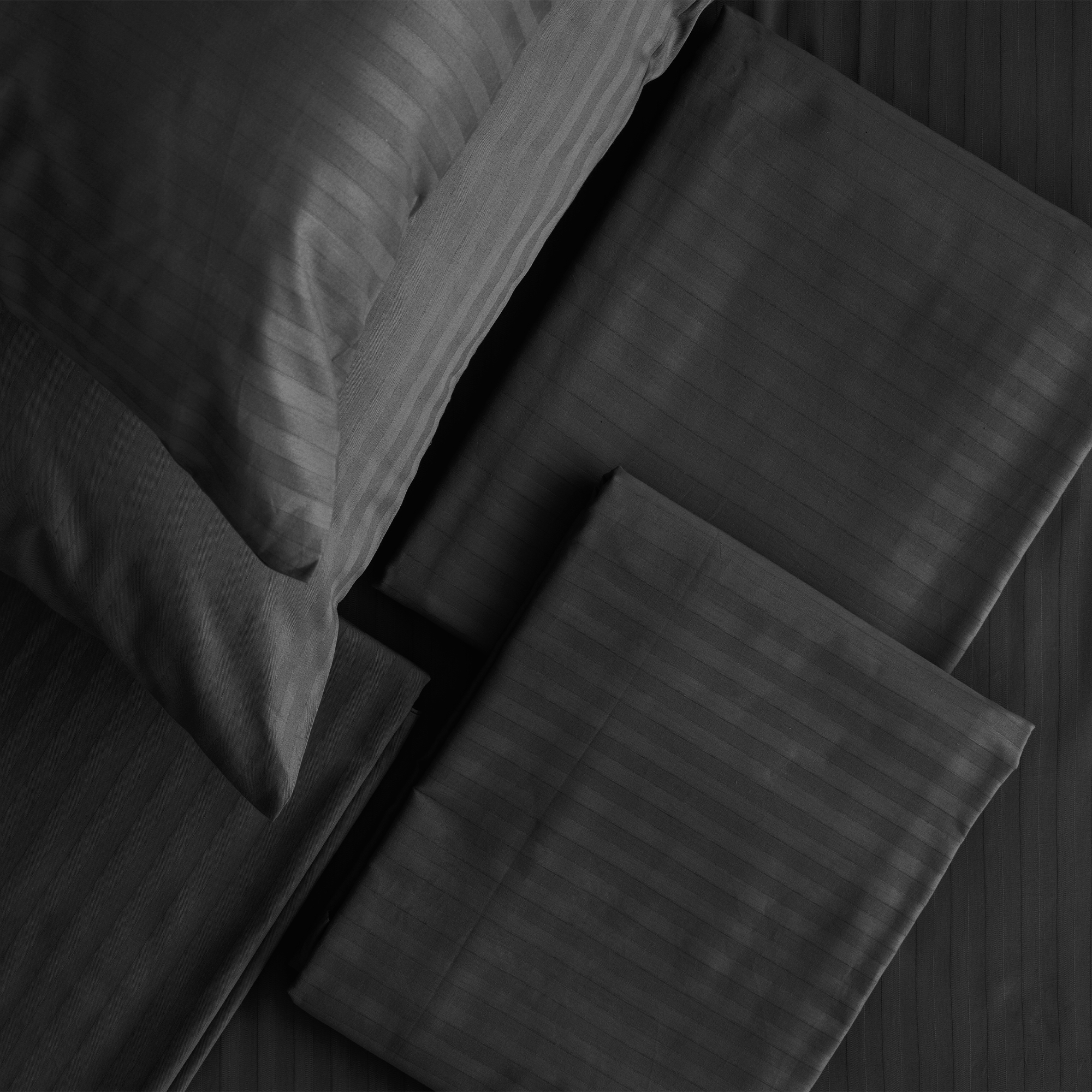 Комплект постельного белья Verossa 2.0СП Black страйп-сатин наволочки 70х70см 100% хлопок - фото 9