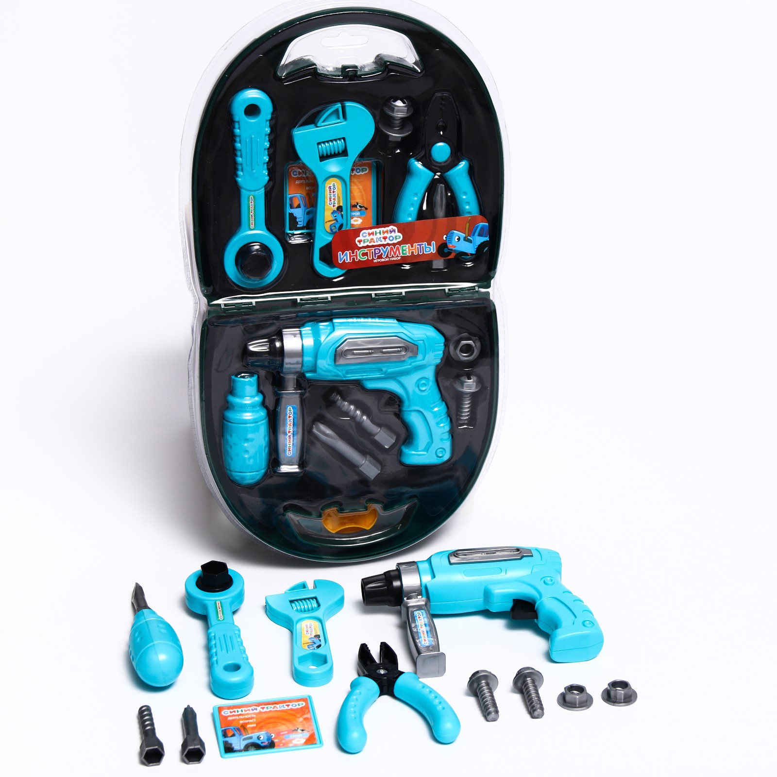 Игровой набор Синий трактор инструментов в чемоданчике - фото 2