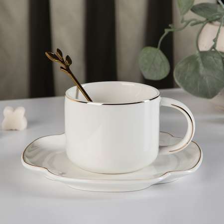 Кофейная пара Sima-Land Ферреро чашка 180 мл блюдце цвет белый