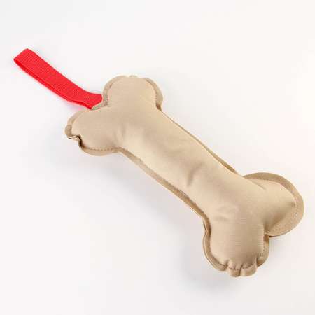 Игрушка-кусалка Пушистое счастье кость холща 25х10 см