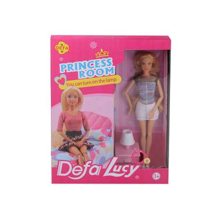 Набор с куклой Defa Lucy Уютная спальня 29 см белый