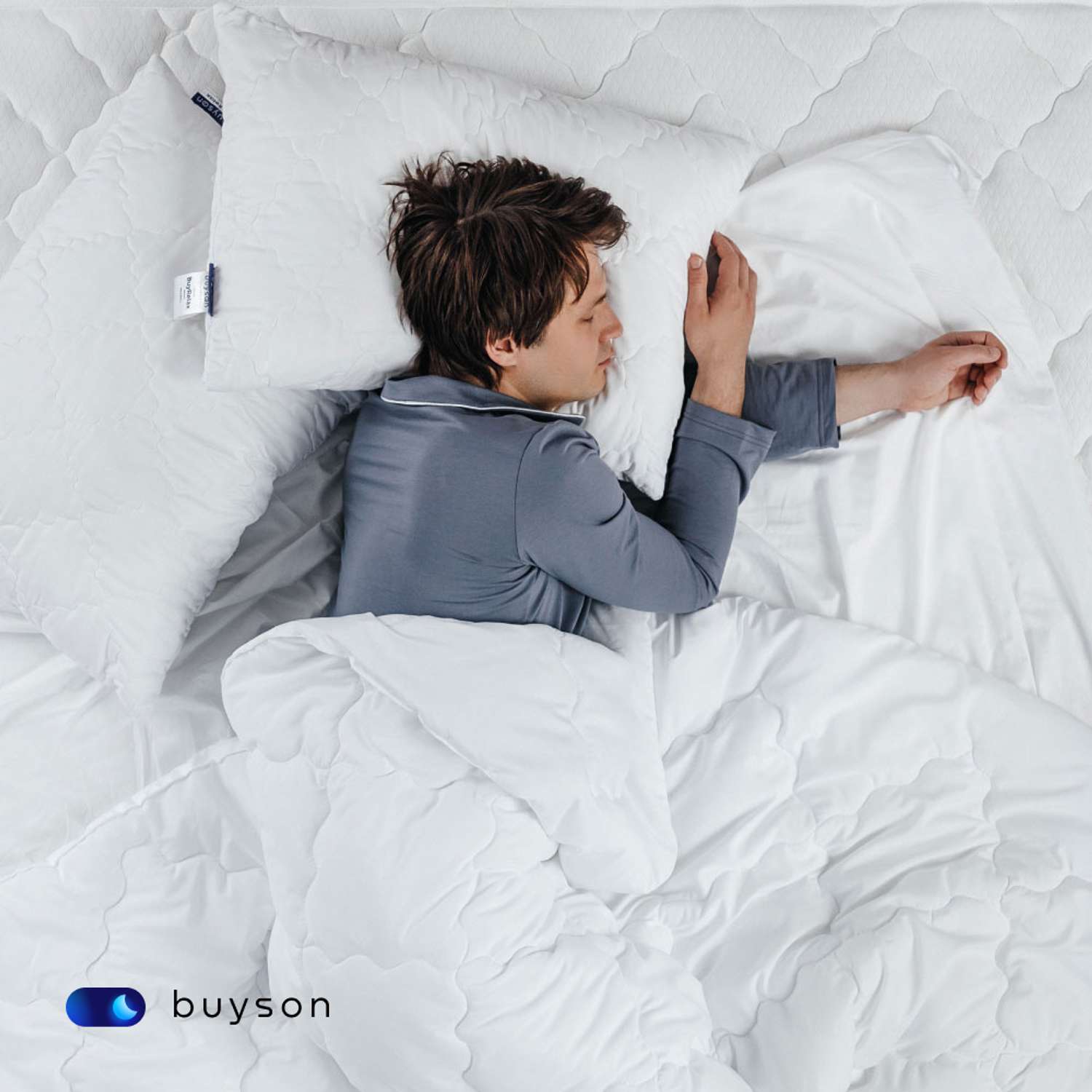 Анатомическая набивная подушка buyson BuyRelax 50х70 см высота 16 см - фото 7
