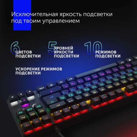 Клавиатура OKLICK 969G shotgun USB черный