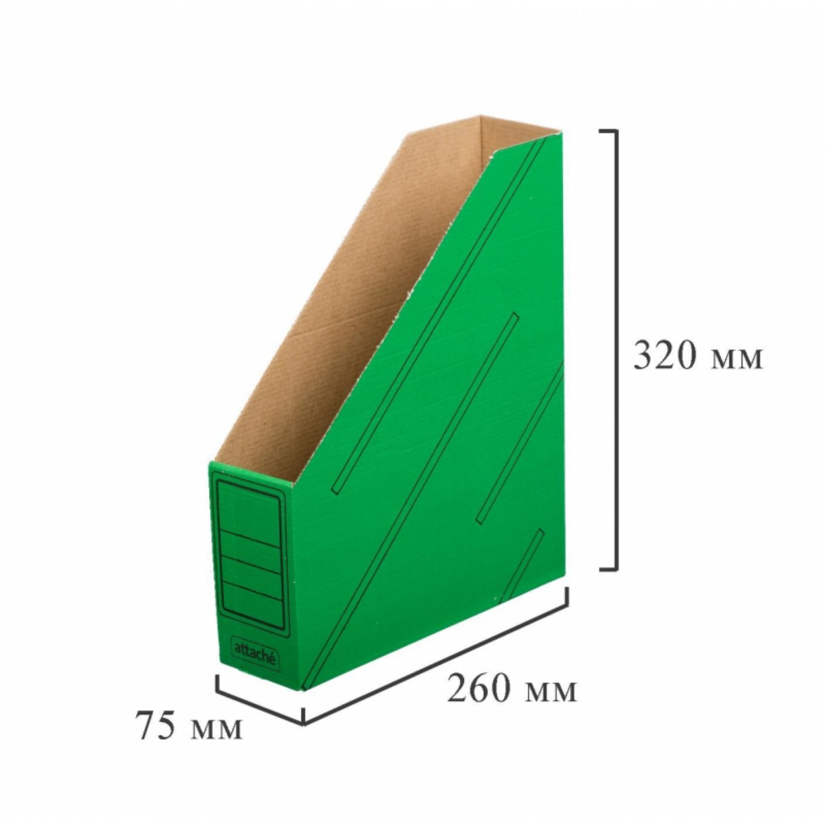 Вертикальный накопитель Attache 75мм сборный зеленый 3 упаковки по 2 штуки - фото 4