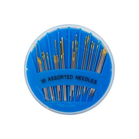 Иглы Hobby Pro ручные с золотым ушком на диске для шитья вышивания 30 шт
