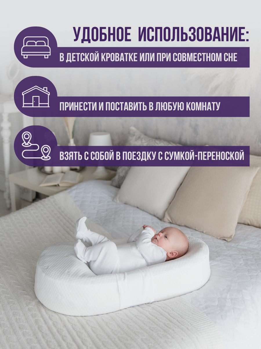 Матрас-кокон BIO-TEXTILES Размер:74х38х6/14 Пингвинчики MF715 - фото 4